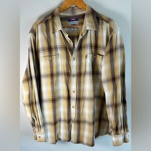 Vintage 90s Levis Orange Tab Men’s Plaid Shirt Long Sleeve Flannel Western Sz XL